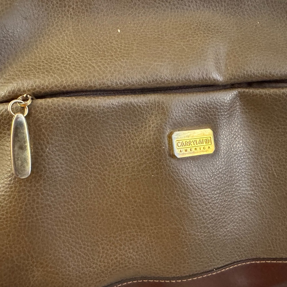 Women’s Gently Used Vintage Shoulder Bag Olive Green & Brown